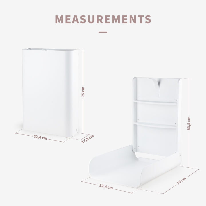 White Wall Mount Changing Table By Sebra PRE-ORDER