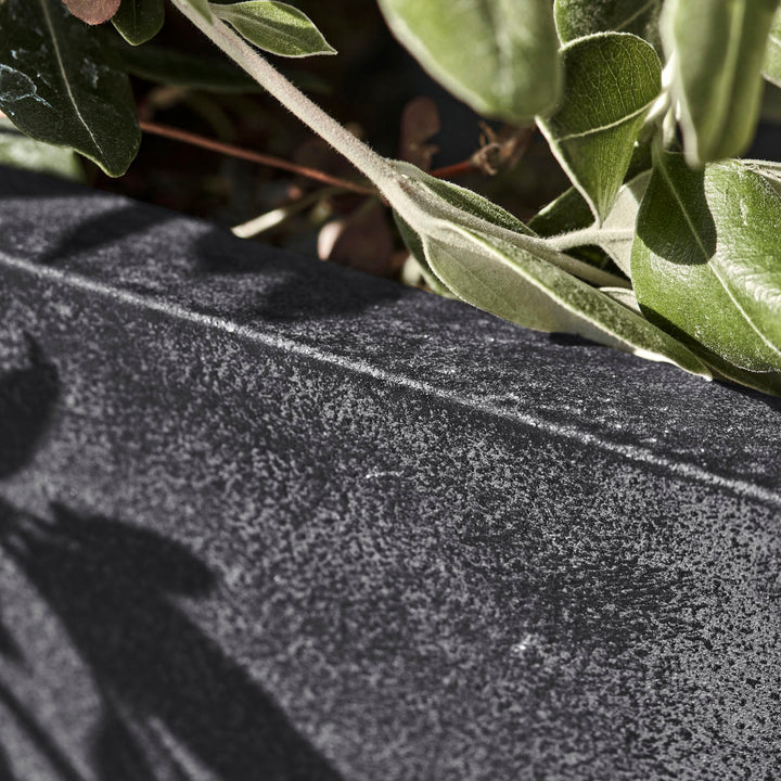 Set of Two Rectangular Galvanised Metal Planters