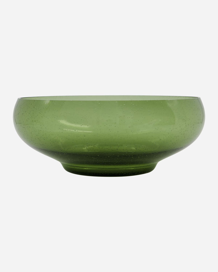 Glass Bubble Bowl in Green
