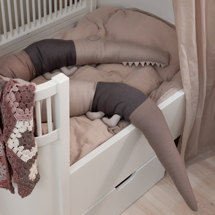 Sleepy Croc Cushion In Seabreeze Beige