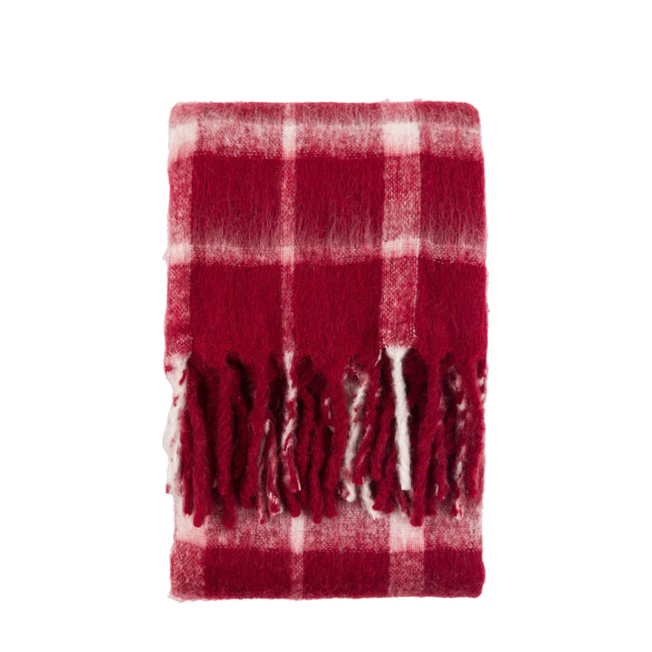 Heritage Check Faux Mohair Throw