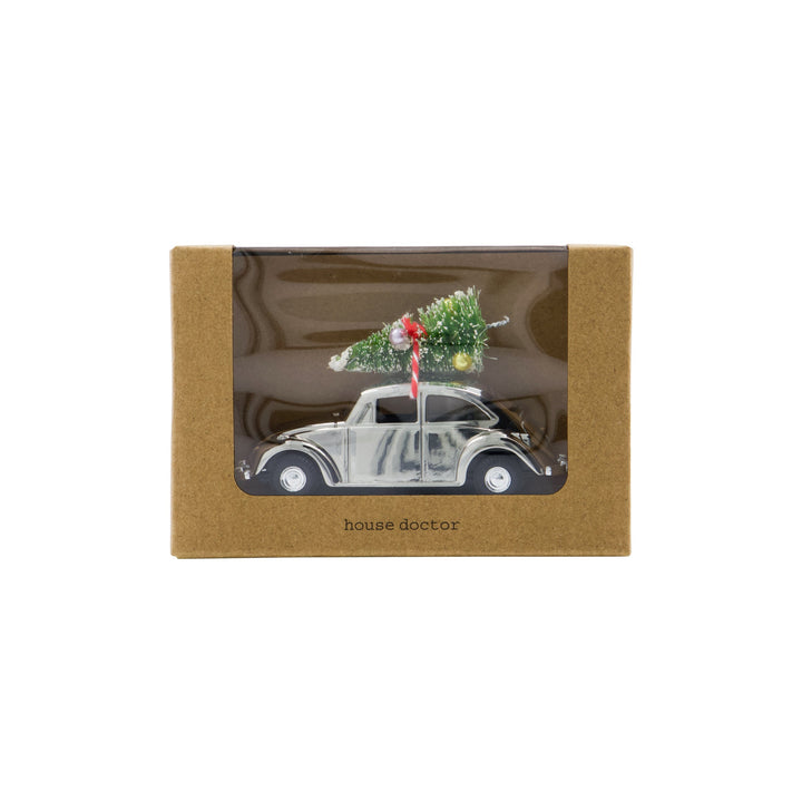 Christmas Mini Car Decoration in Silver