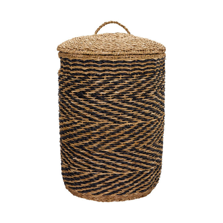 Laundry Basket Cesto in Nature Black Set of 2