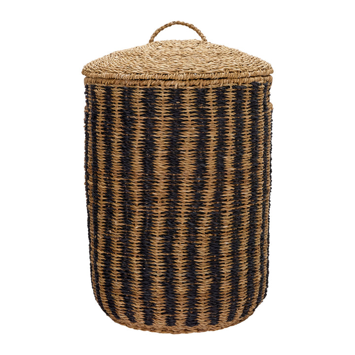 Laundry Basket Cesto in Nature Black Set of 2