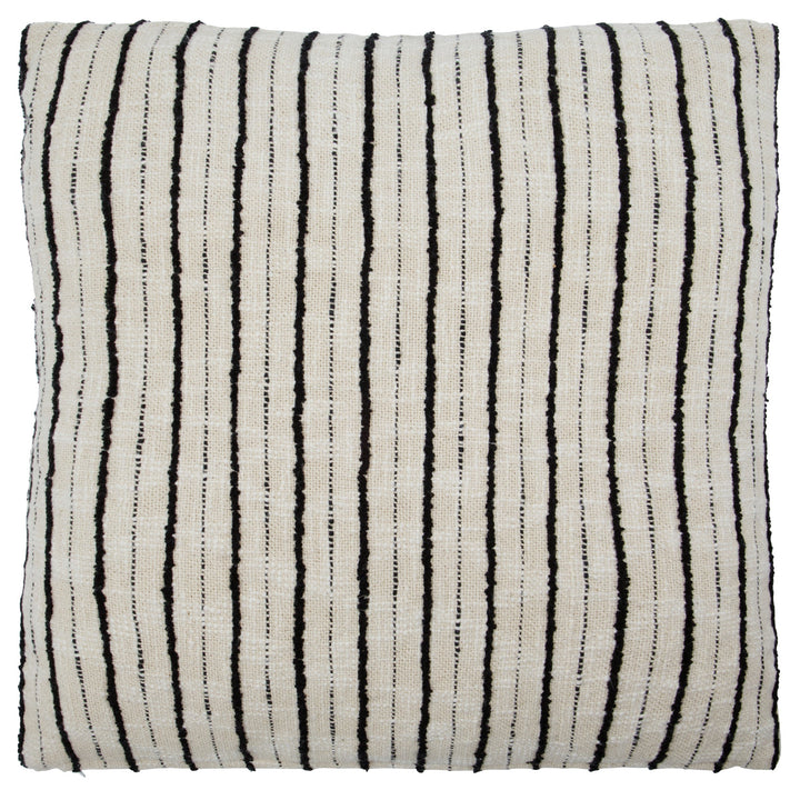 Lines Cushion Cover in Black Off White