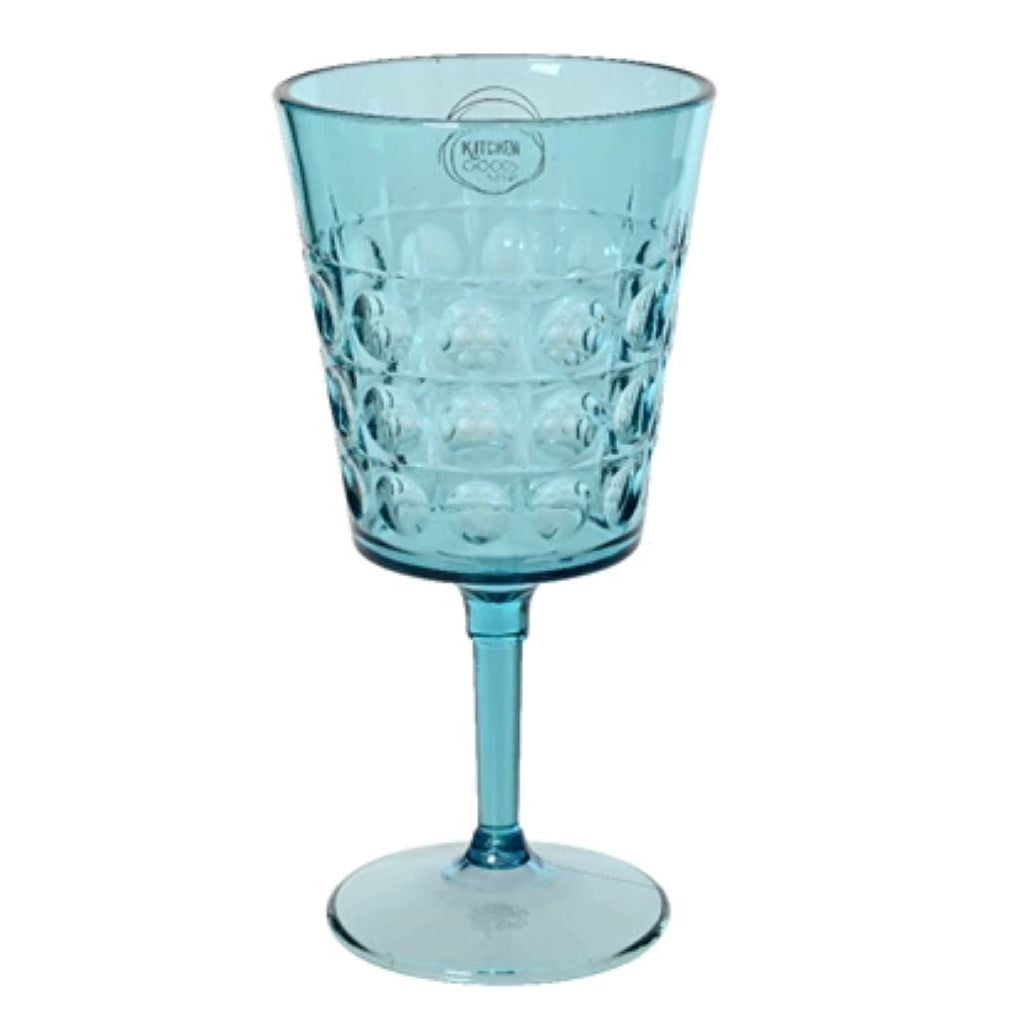 Cobalt Bubble Acrylic Wine Glass
