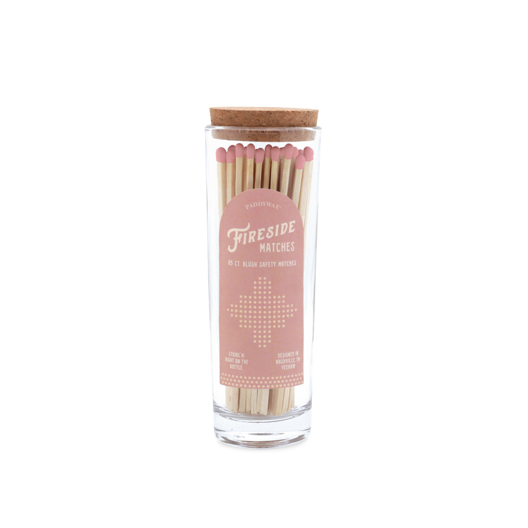 Fireside Tall Safety Matches In Blush Pink Tip