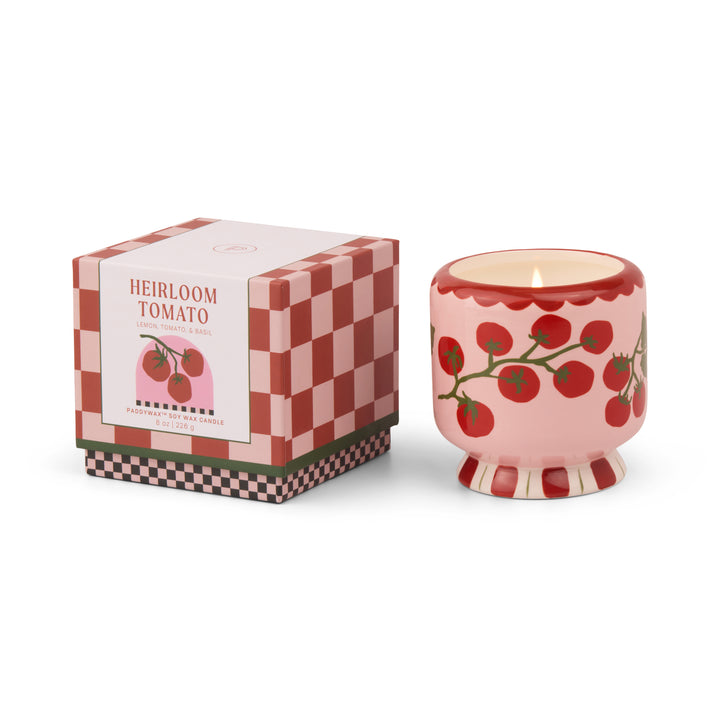 A Dopo Tomato Vine Ceramic Candle In Heirloom Tomato