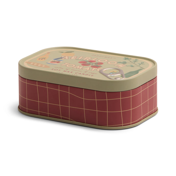 Bistro Tomato Printed Tin Candle In Heirloom Tomato