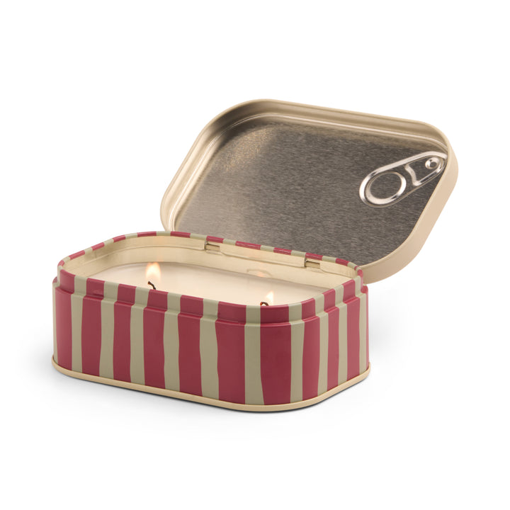 Bistro Lemon Printed Tin Candle In Meyer Lemon