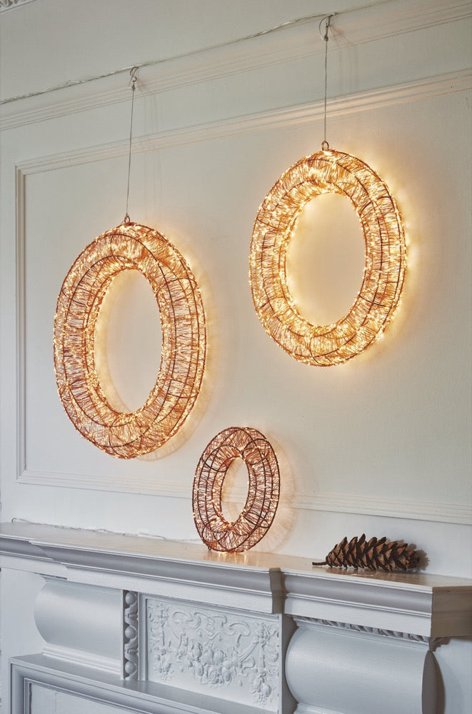 LED sølv Galaxy julekrans