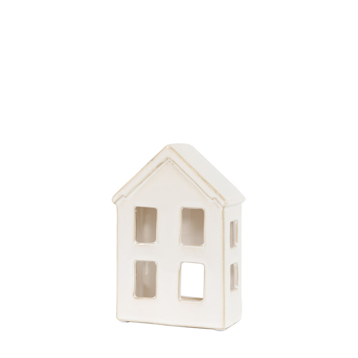 Pearly White Houses Tealight Holder
