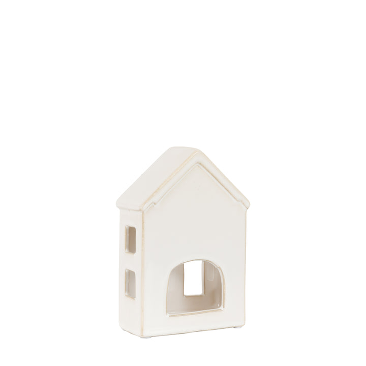 Pearly White Houses Tealight Holder