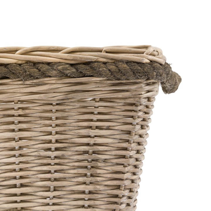 Aspen Woven Log Basket In Natural Set of 3