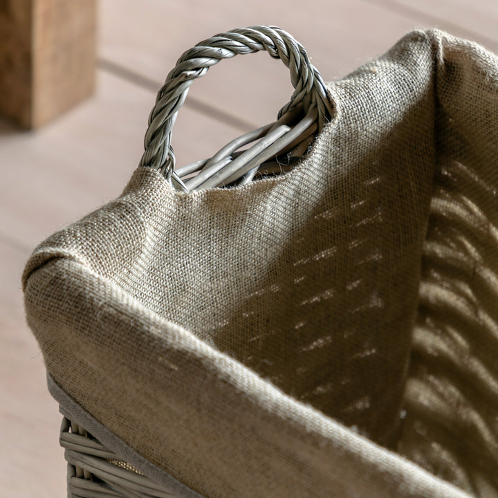 Faden Square Lined Basket In Natural Set of 3