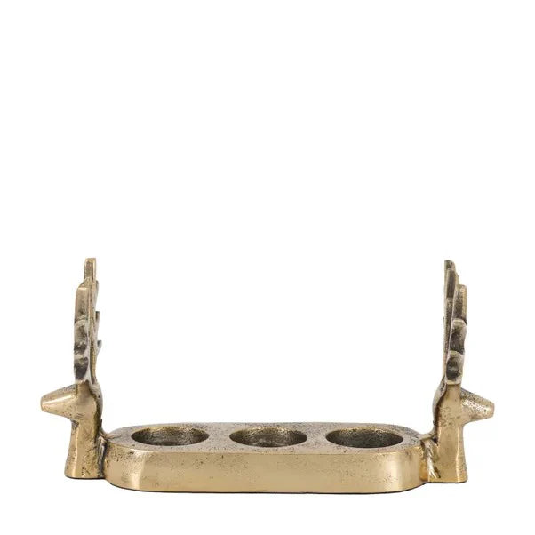 Stag Gold Trio Tealight Holder