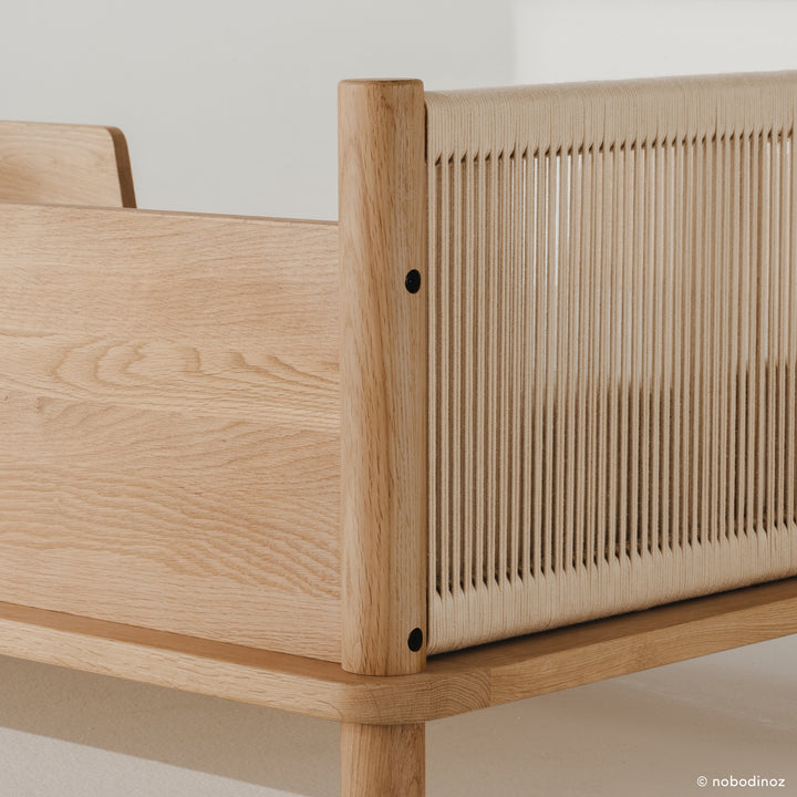 New Oakwood Latitude Evolving Solid Oak Crib by Nobodinoz