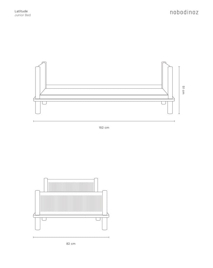 New Oakwood Latitude Evolving Solid Oak Crib by Nobodinoz