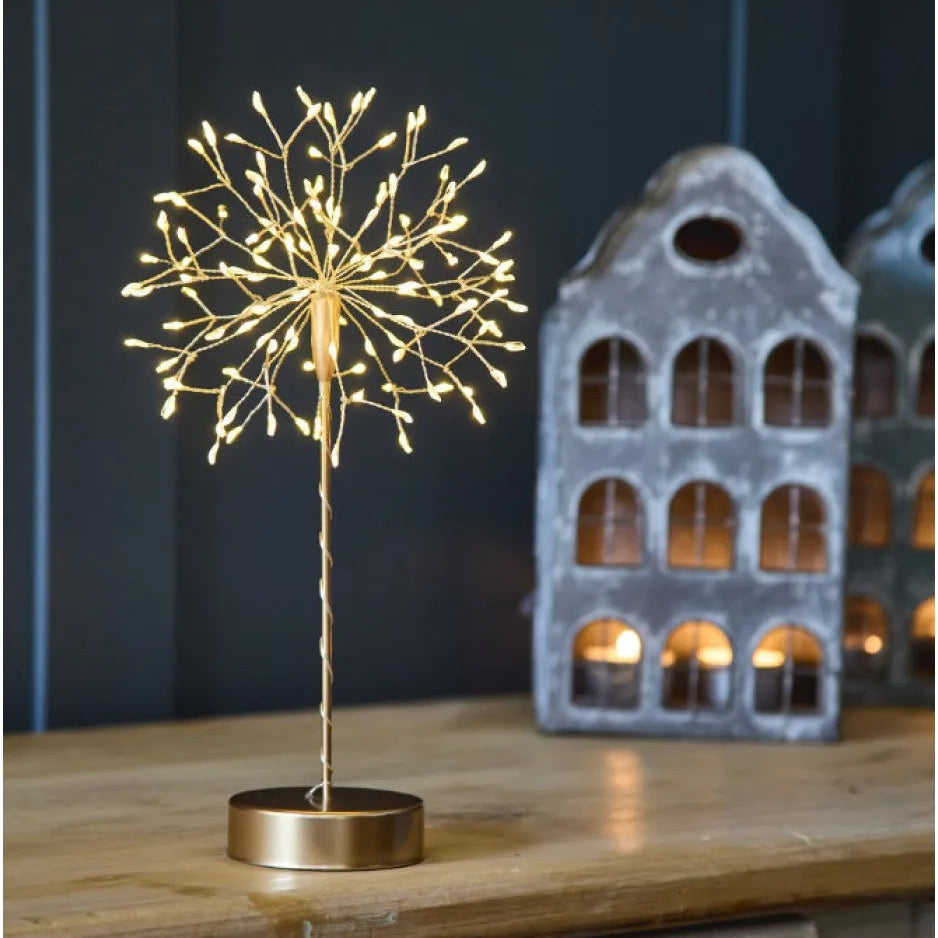 Mini Table Dandelion Light in Gold