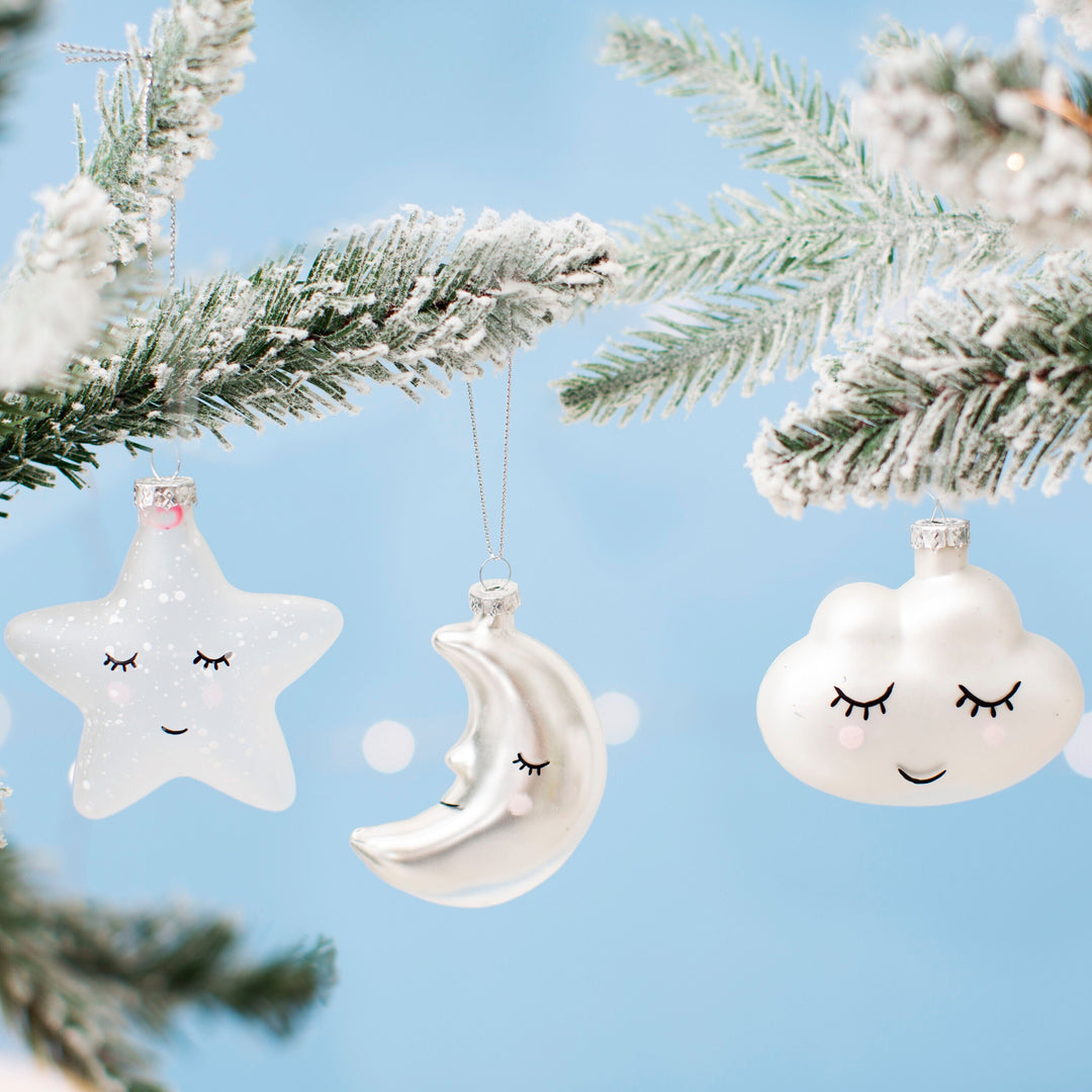 Sweet Dreams Shaped Baubles Set Of 3