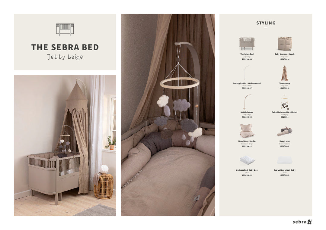 INSPIRATION Jetty Beige Cot Bed &  Neutral Accessories