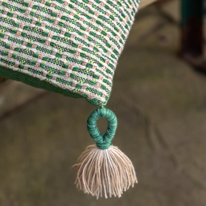 Isla Woven Cushion Green