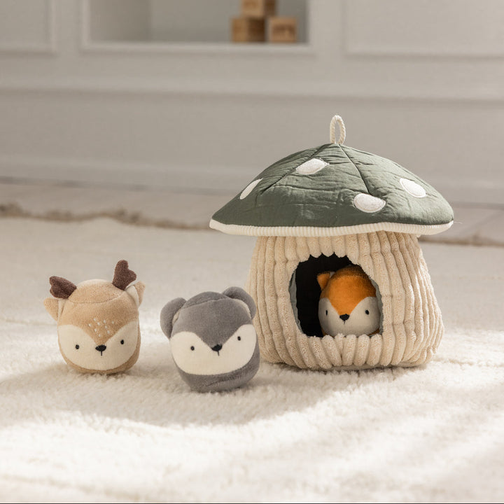 Activity toy, hide & seek, mushroom