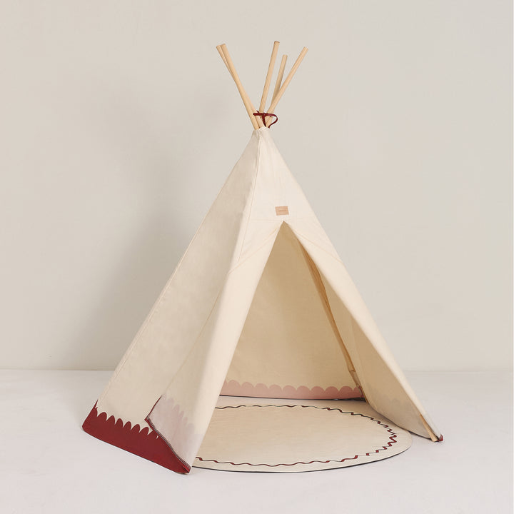 Arizona Vibes Teepee in Carmine by Nobodinoz
