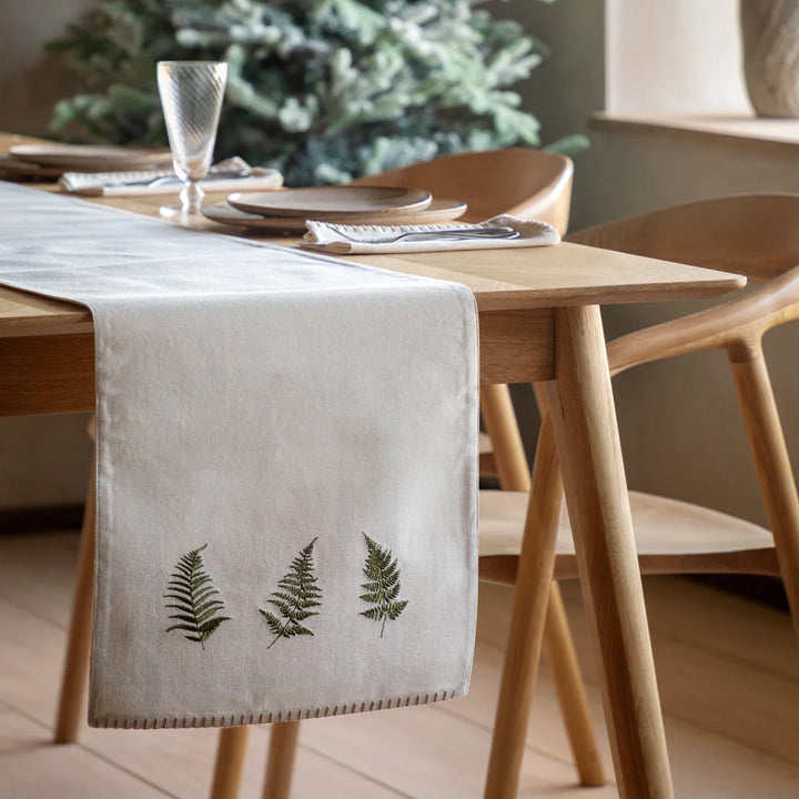 Autumn Woodland Check Table Runner