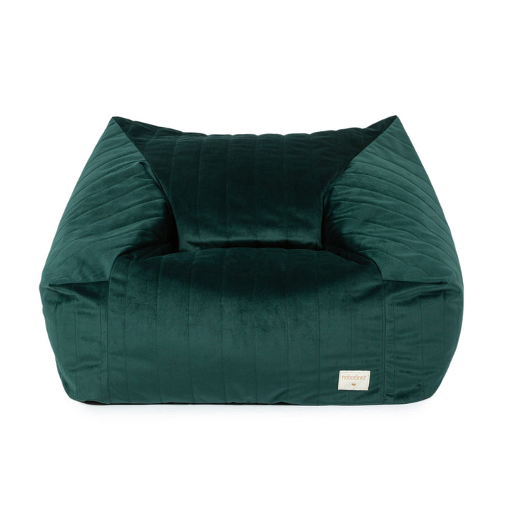 Pouf Chelsea en Velours Vert Jungle par Nobodinoz - PRÉ-COMMANDE