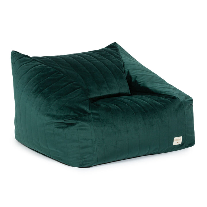 Pouf Chelsea en Velours Vert Jungle par Nobodinoz - PRÉ-COMMANDE