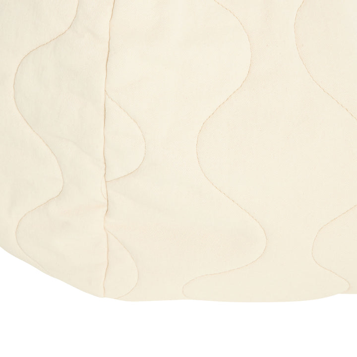 Quilted Round Beanbag in Natural by Nobodinoz