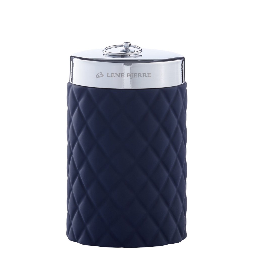 Maritime blå opbevaringskrukke til badeværelse