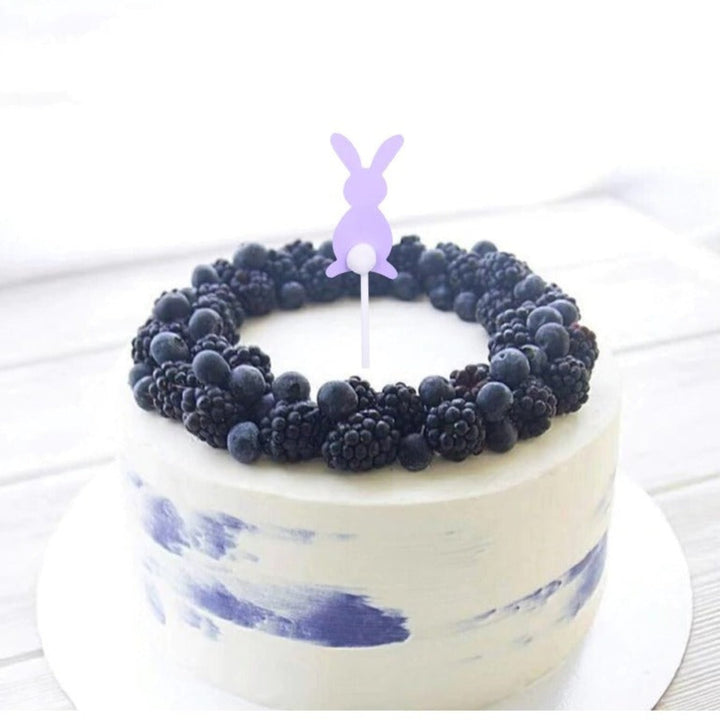 Ensemble de cinq pics de lapin pastel