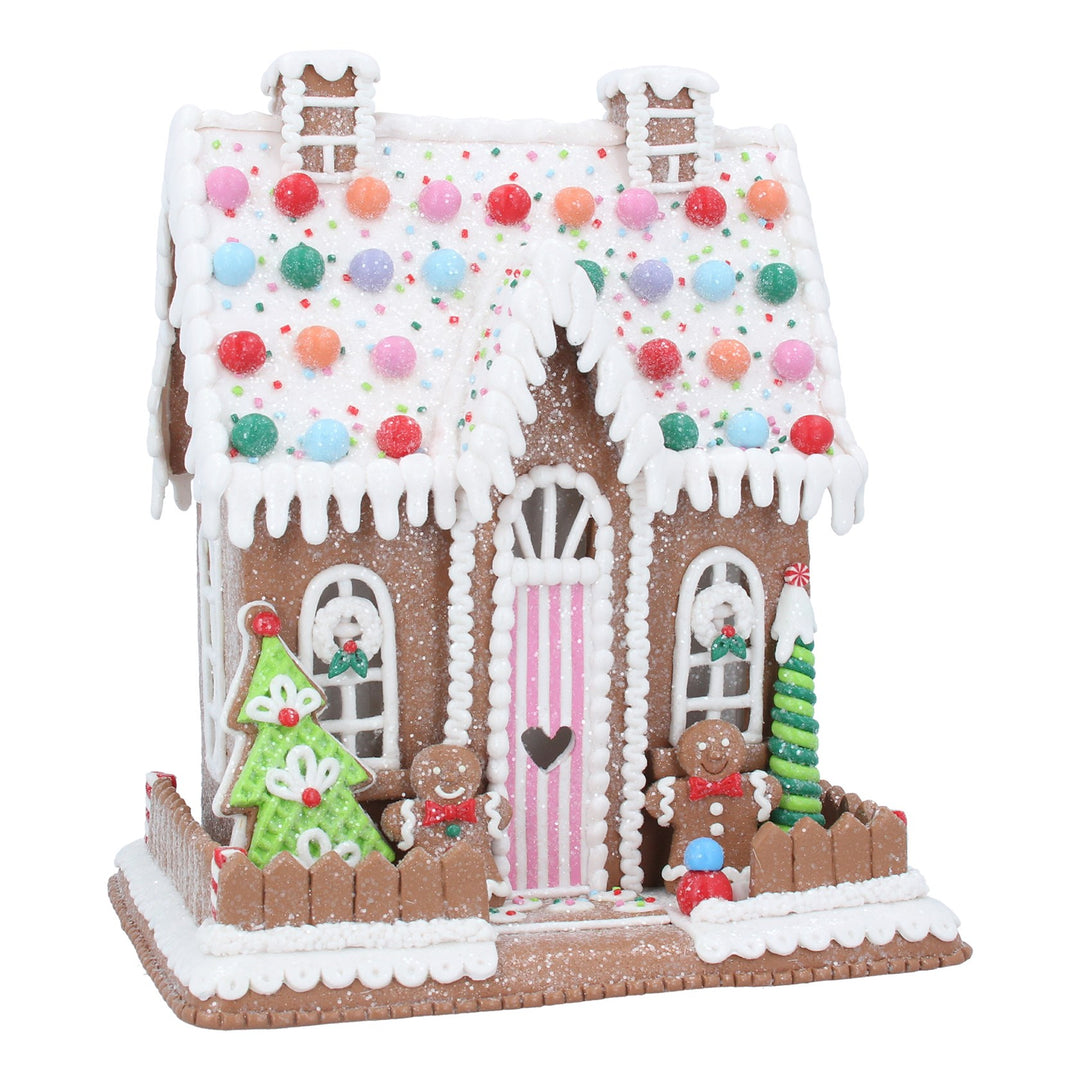 Pre-Lit Resin Gingerbread House
