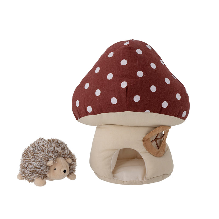 Coffret cadeau hérisson dans la maison du champignon