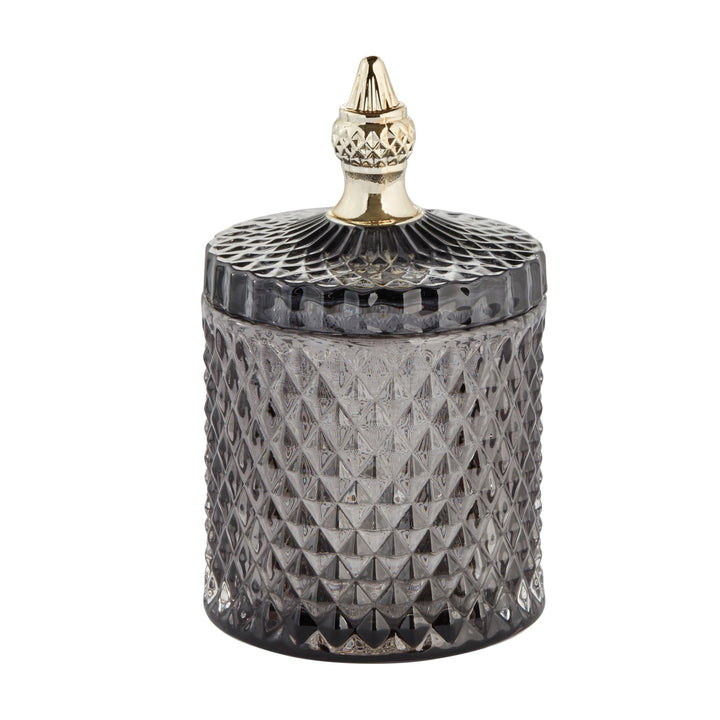 Koksgrå presseglaskrukke