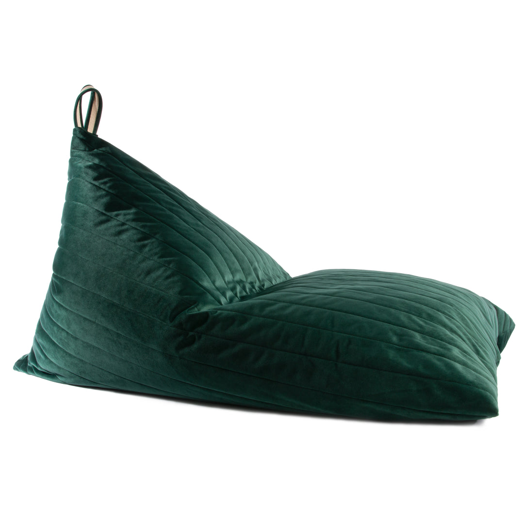 Essaouira Jungle Green Velvet Beanbag fra Nobodinoz
