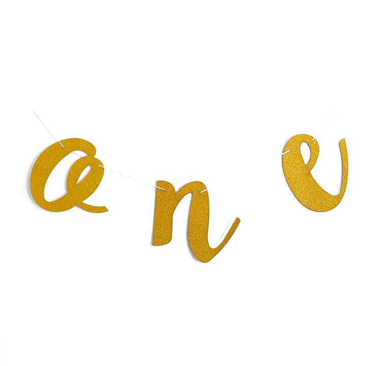 Guld glitter fødselsdagsbanner