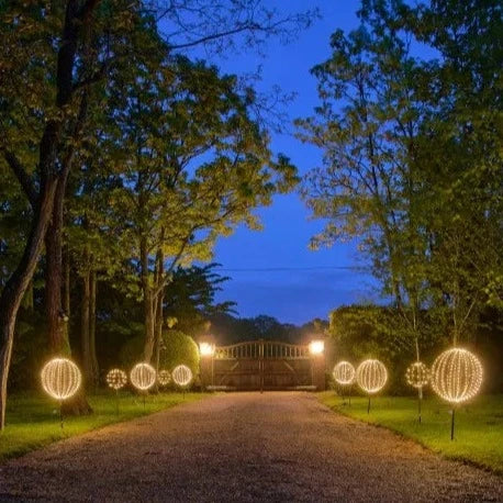 Solar LED Globe Statement Outdoor Pendel & Stake Light