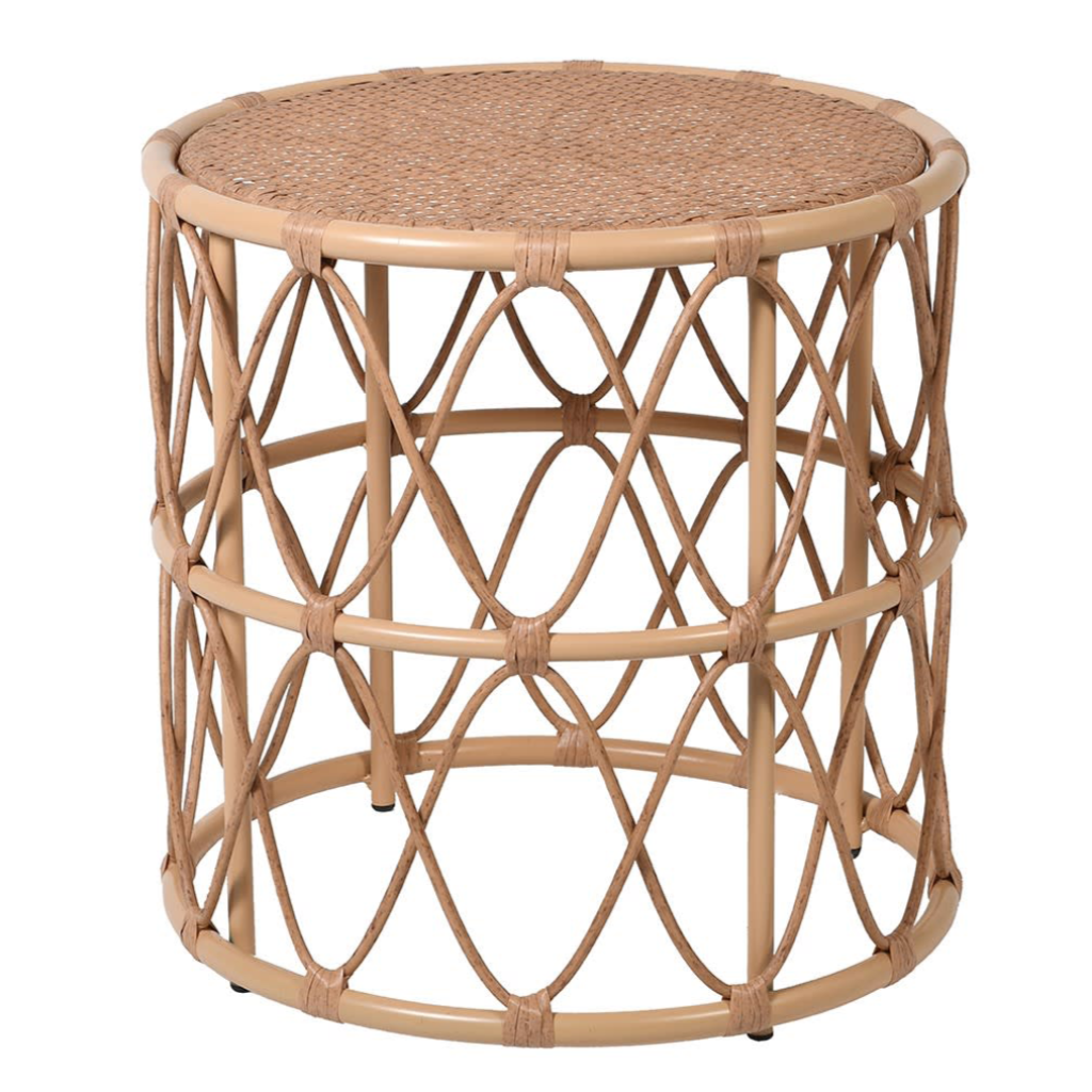 Table d'appoint en rotin et canne Sophia