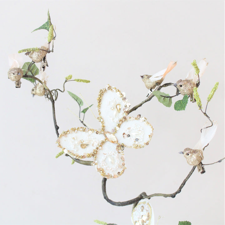 Décoration à clip papillon à paillettes