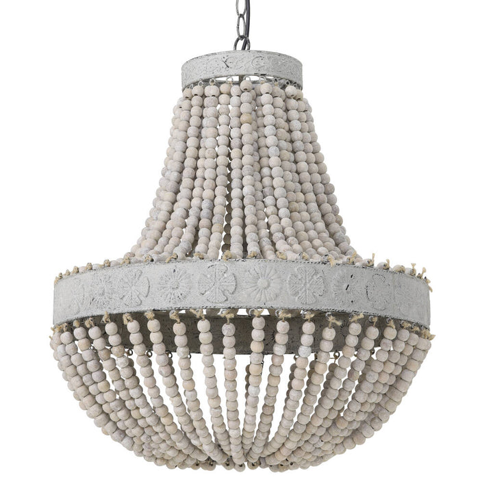 Vitara lysekrone med træperler