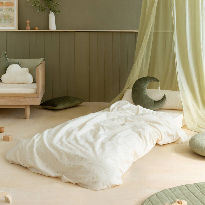 Sovemadras i oliven fra Nobodinoz