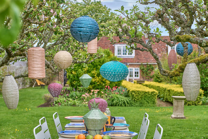 Marokkansk Solar Lantern - Blue Globe