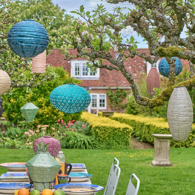 Marokkansk Oval Solar Lantern - Mokka