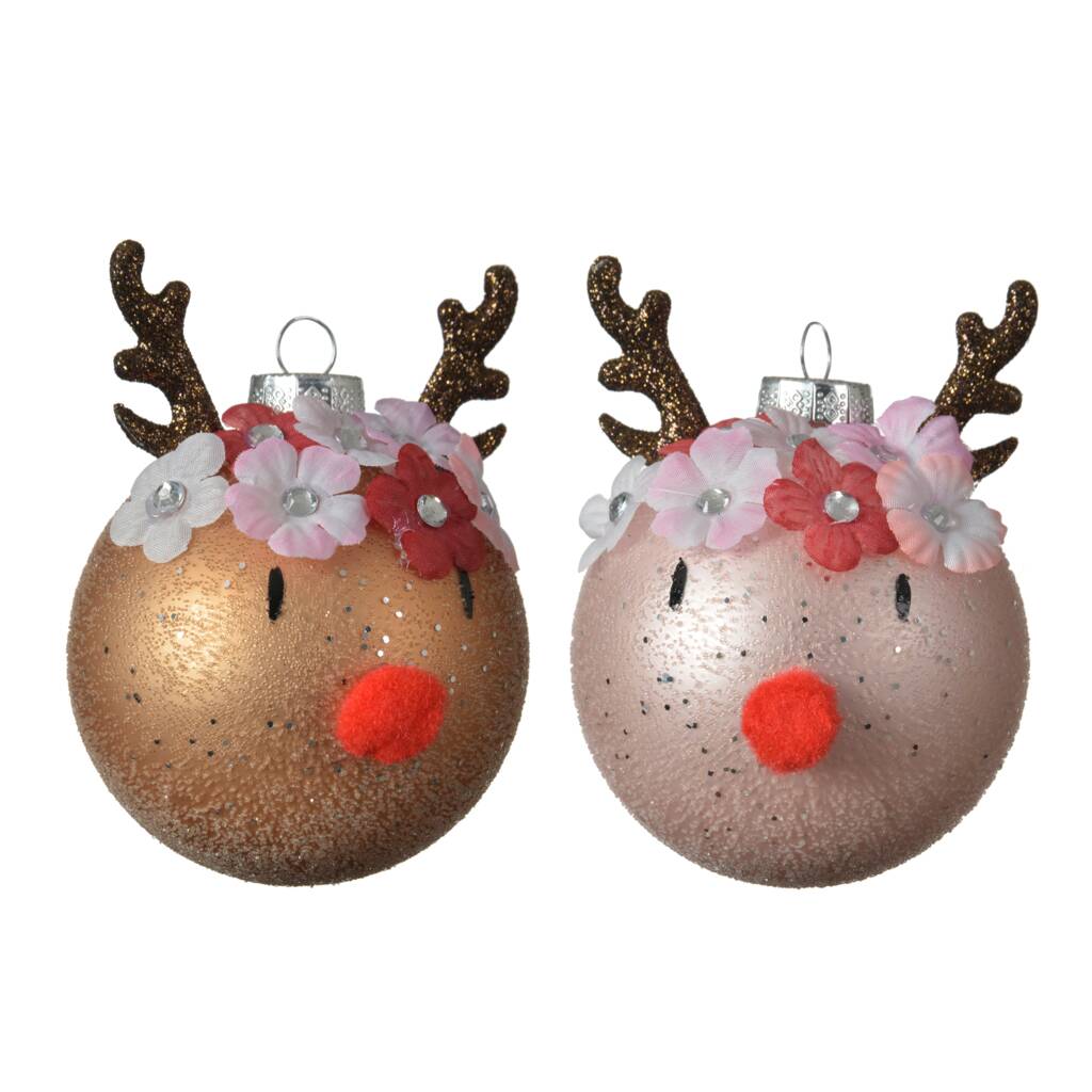 Sød rensdyr julekugle