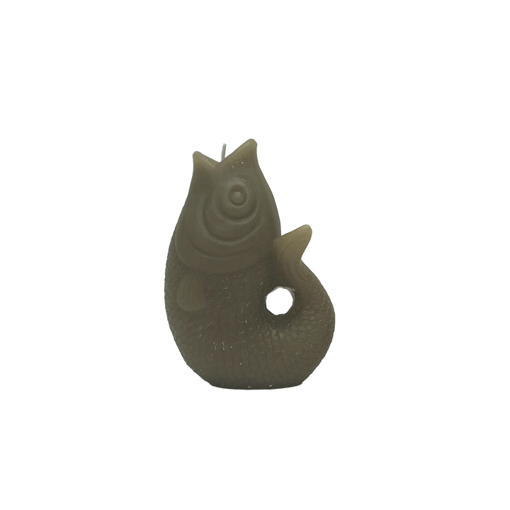 Small Khaki Fish Candle