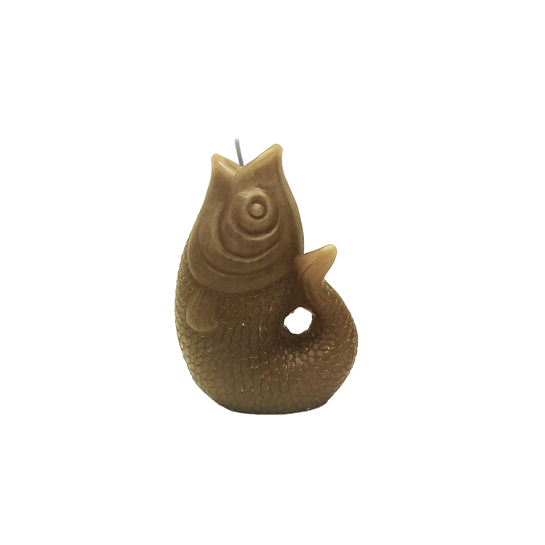 Small Brown Fish Candle