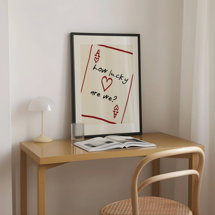 How Lucky Are We? Playing Card Print